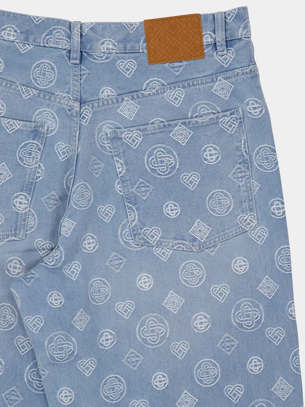 Blue Denim Monogram Jeans sold by Fashion Clinic product image thumbnail 4