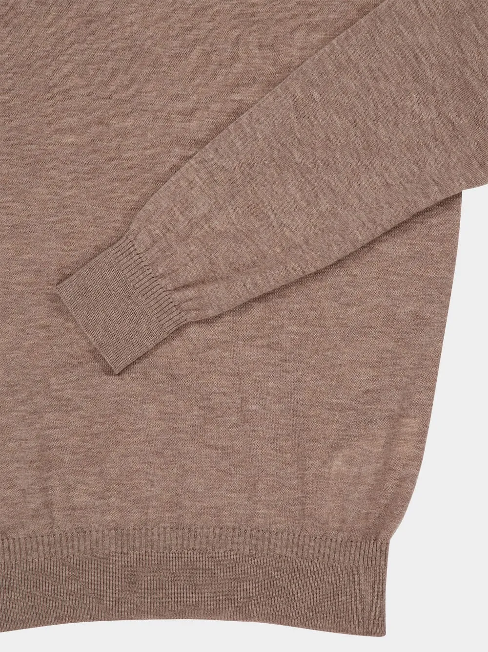 Brown Wool Hooded Knit Sweatshirt sold by Fashion Clinic product image thumbnail 4