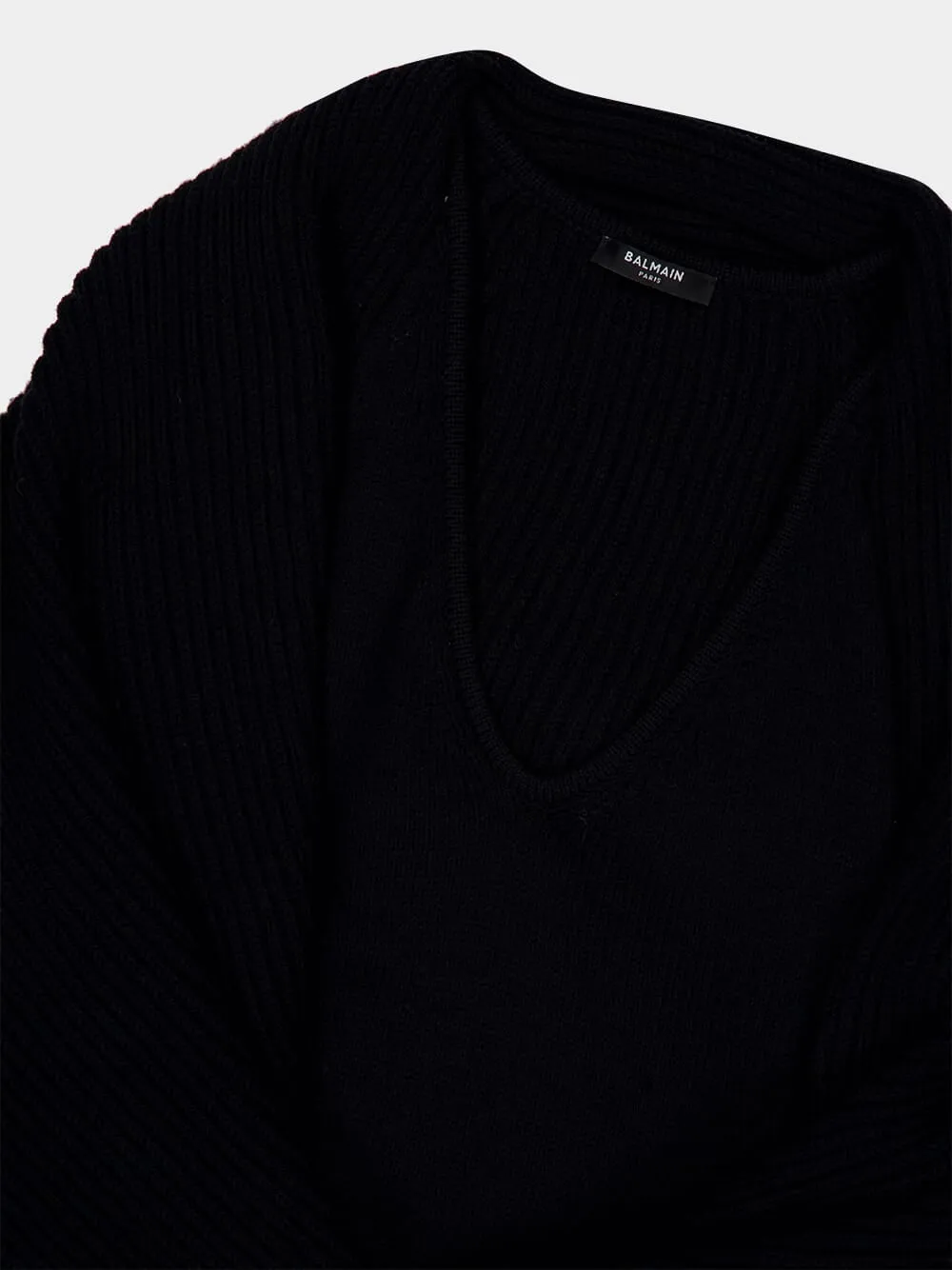 Black Oversized Hooded Knit Jumper sold by Fashion Clinic product image thumbnail 5
