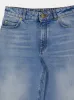 Blue Straight-Leg Faded Denim Jeans sold by Fashion Clinic