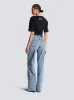 Blue Straight-Leg Faded Denim Jeans sold by Fashion Clinic