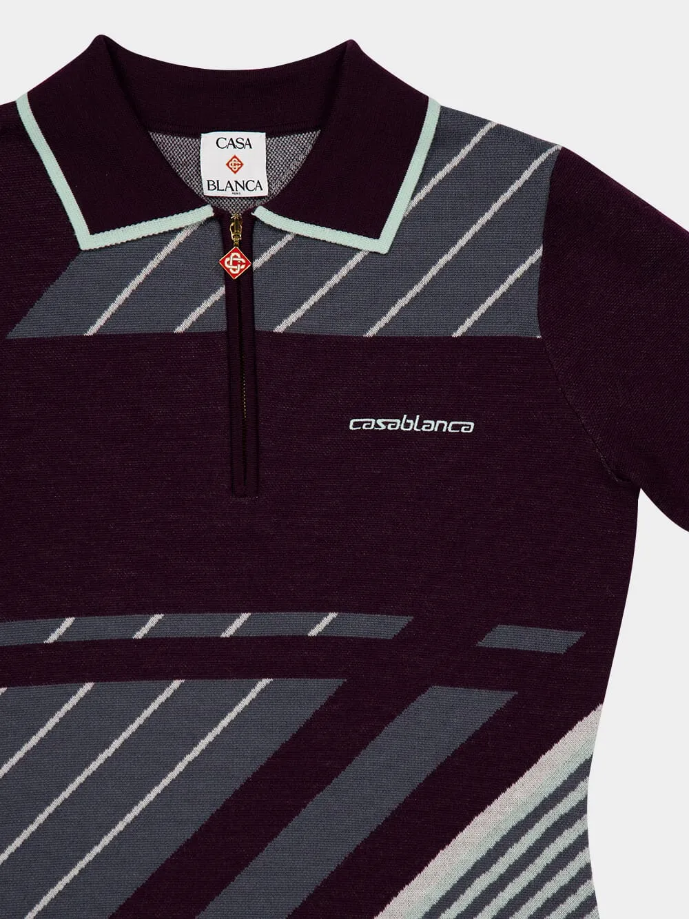 Burgundy Tennis Polo Mini Dress sold by Fashion Clinic product image thumbnail 5