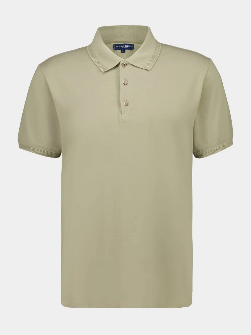Khaki Green Horacio Cotton Polo Shirt sold by Fashion Clinic