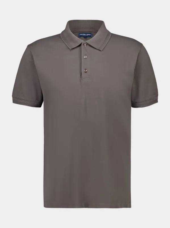 Cedar Grey Horacio Cotton Polo Shirt made by Fashion Clinic