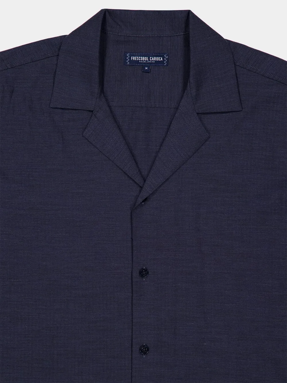 Navy Blue Herringbone Flannel Shirt sold by Fashion Clinic product image thumbnail 3