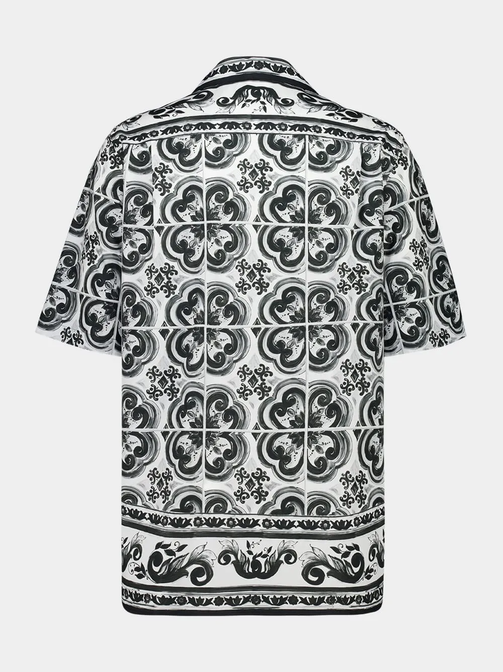 Black Majolica Print Short Sleeve Shirt sold by Fashion Clinic product image thumbnail 2
