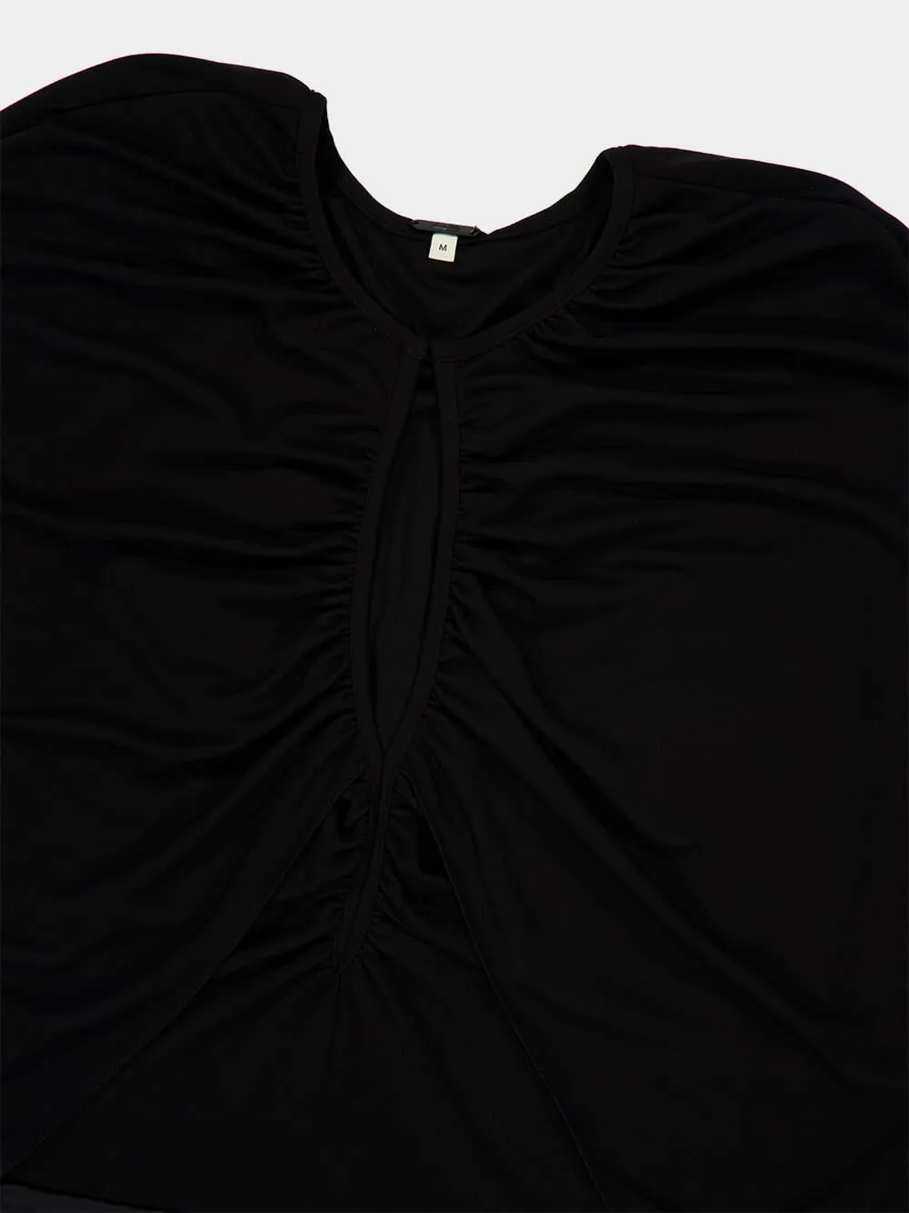 Black Starlight Draped Jersey Bodysuit sold by Fashion Clinic product image thumbnail 5