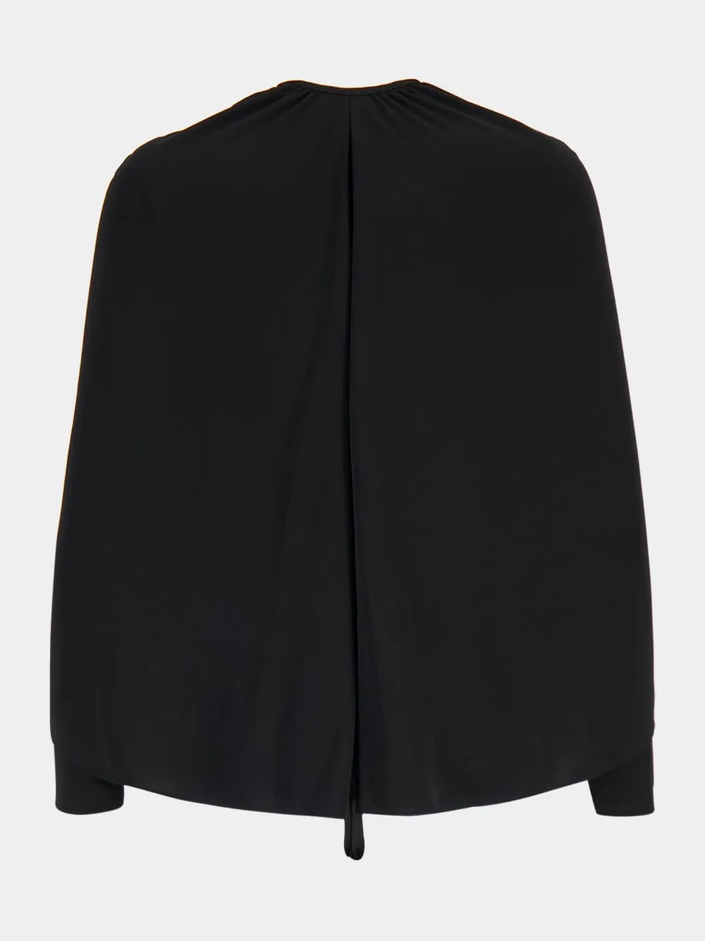 Black Starlight Draped Jersey Bodysuit sold by Fashion Clinic product image thumbnail 3