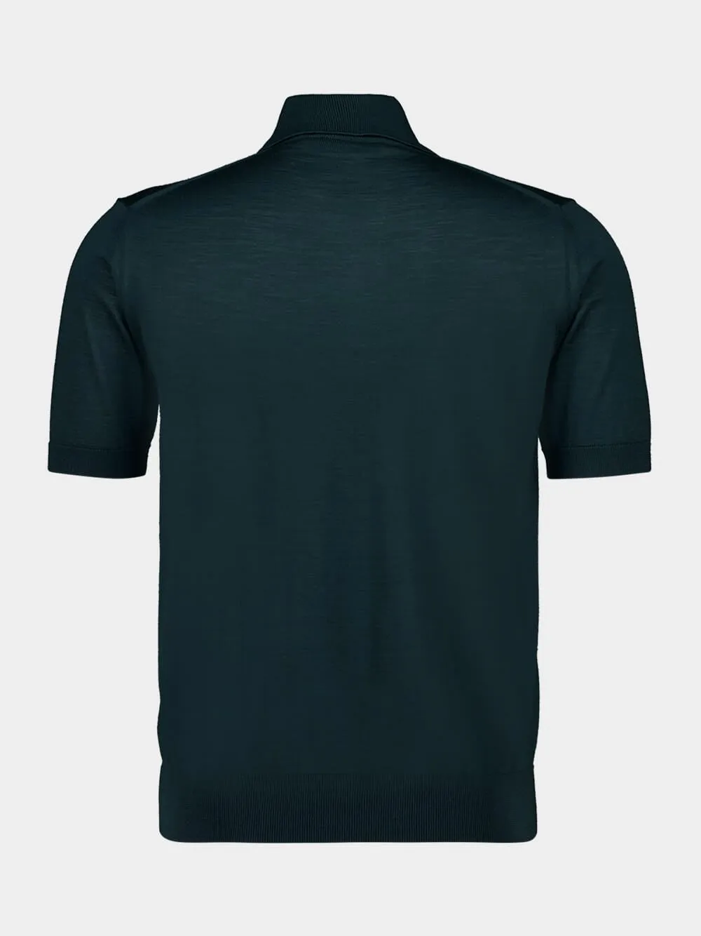 Bottle Green Superfine Wool Polo Shirt sold by Fashion Clinic product image thumbnail 3