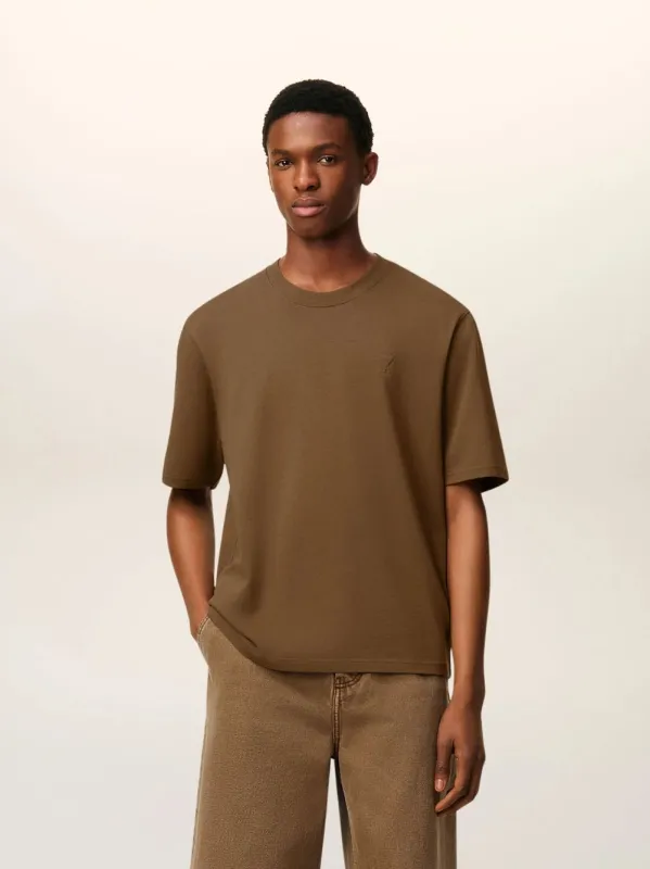 Hazelnut Brown Ami de Coeur T-Shirt sold by Fashion Clinic