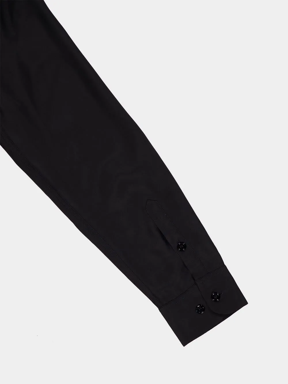 Ametista Black Silk Twill Shirt sold by Fashion Clinic product image thumbnail 4