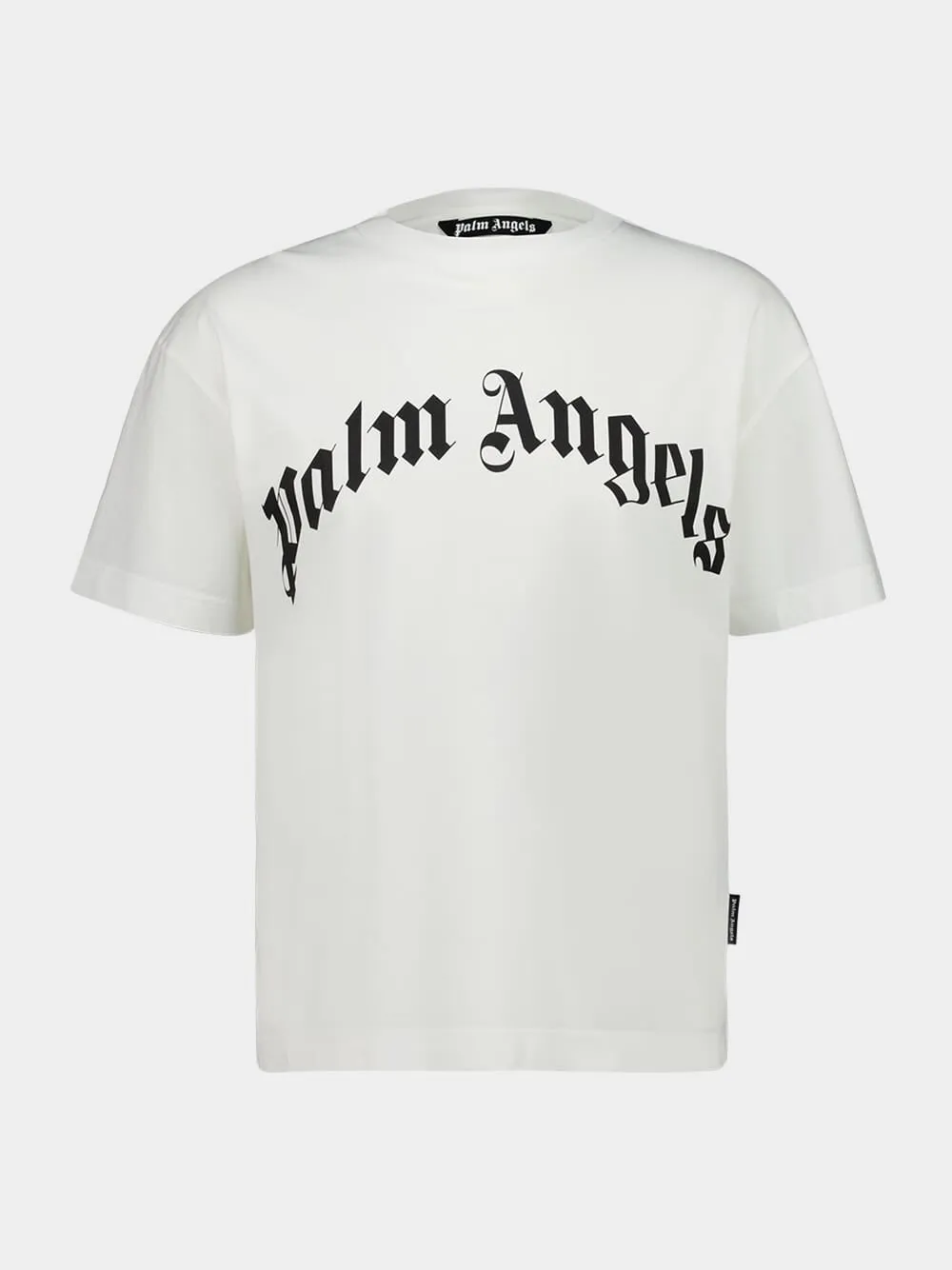 White Curved Logo T-Shirt sold by Fashion Clinic