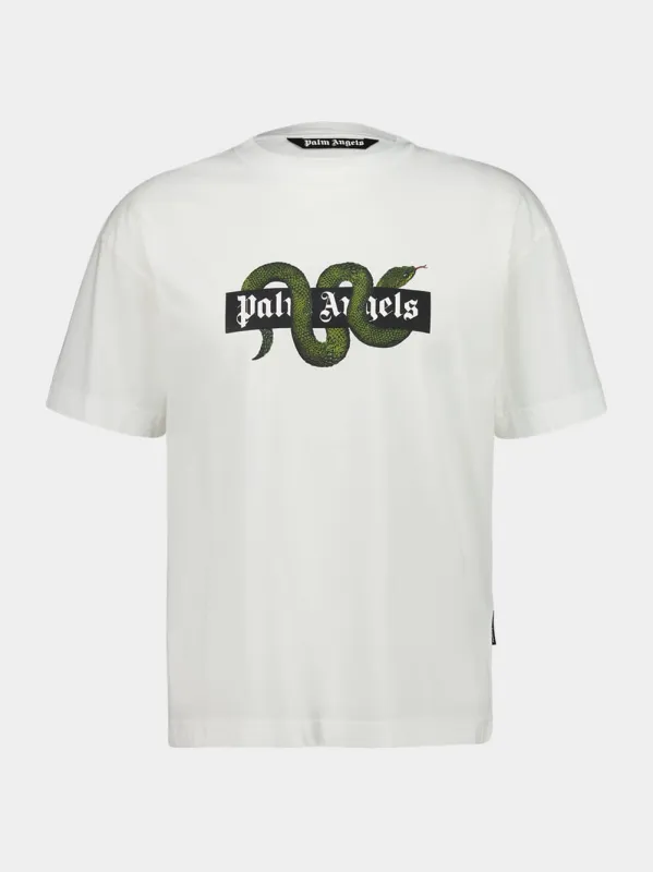 White Snake Box Logo T-Shirt sold by Fashion Clinic