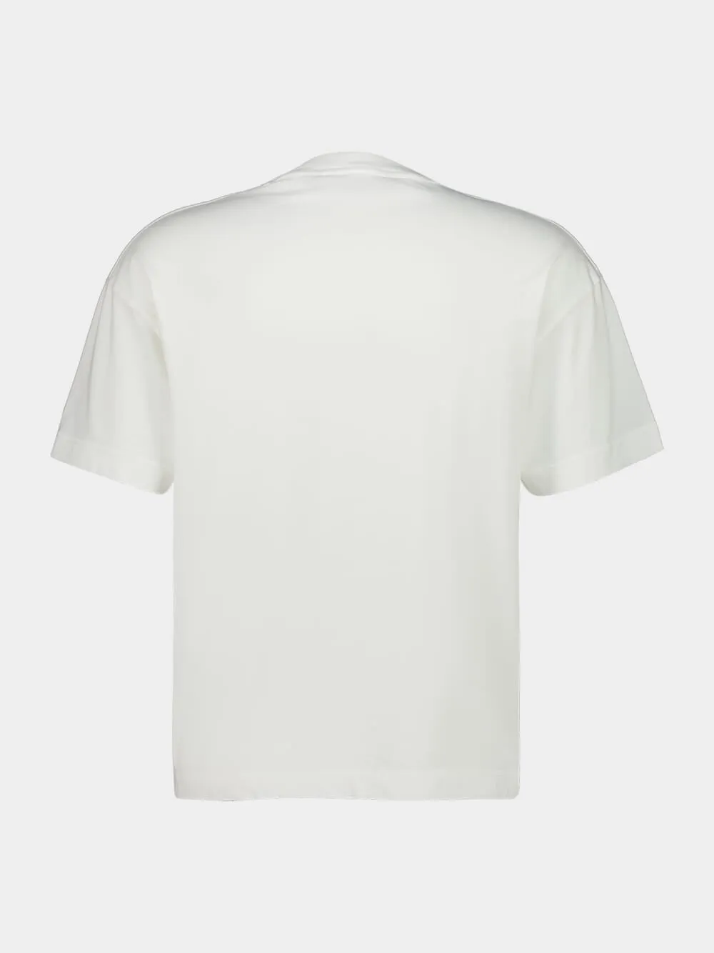 White Logo T-Shirt with Black Collar Detail sold by Fashion Clinic product image thumbnail 2
