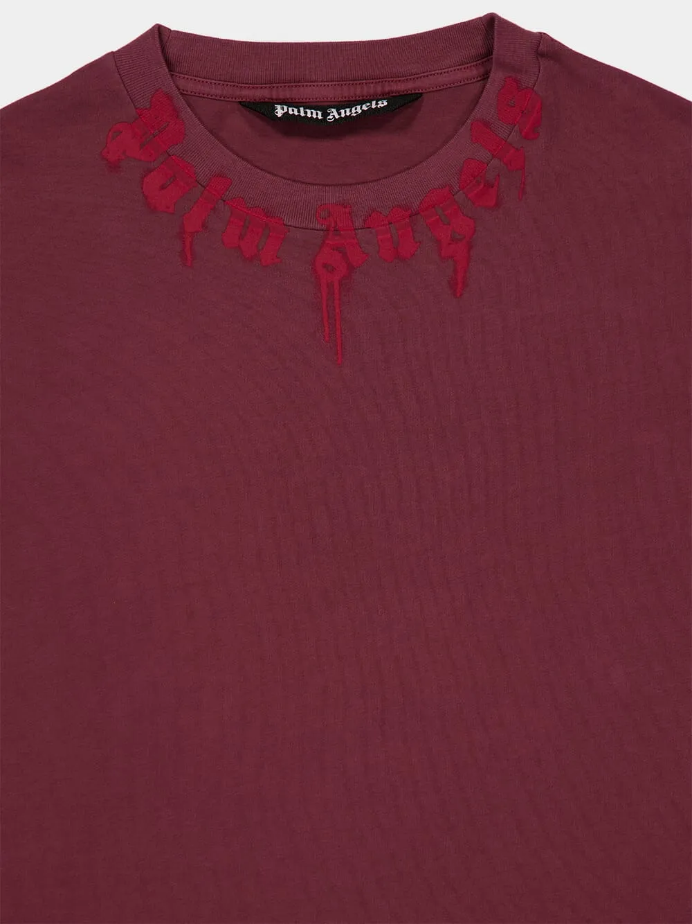 Burgundy Logo T-Shirt with Red Collar Detail sold by Fashion Clinic product image thumbnail 3