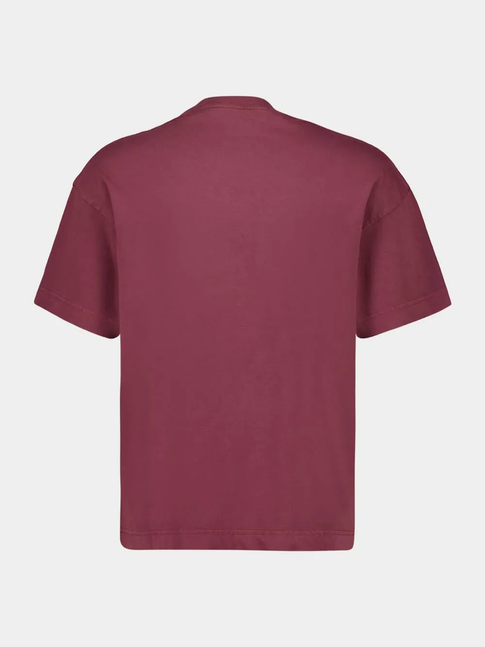 Burgundy Logo T-Shirt with Red Collar Detail sold by Fashion Clinic product image thumbnail 2