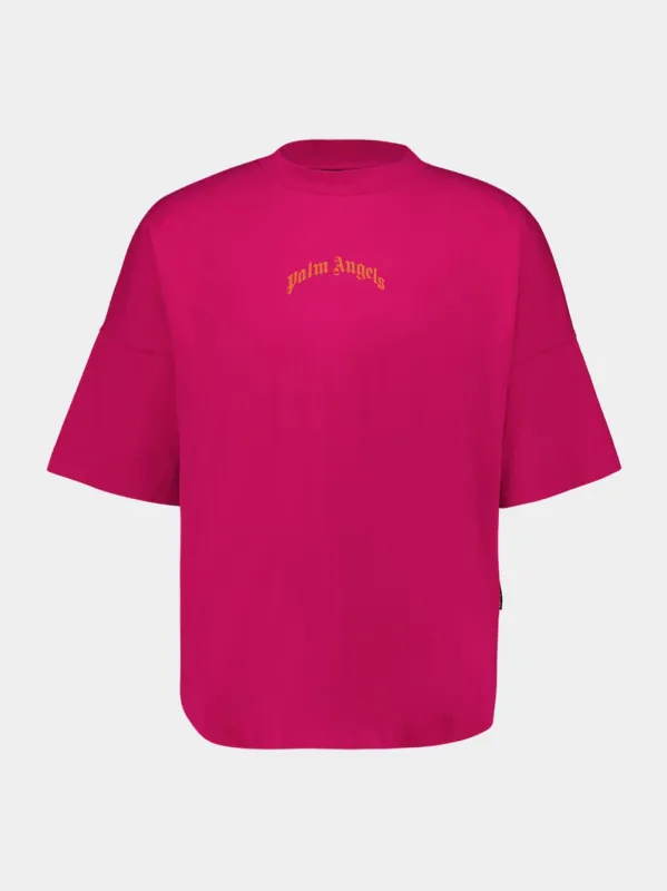 Fuchsia and Orange Back Logo T-Shirt sold by Fashion Clinic