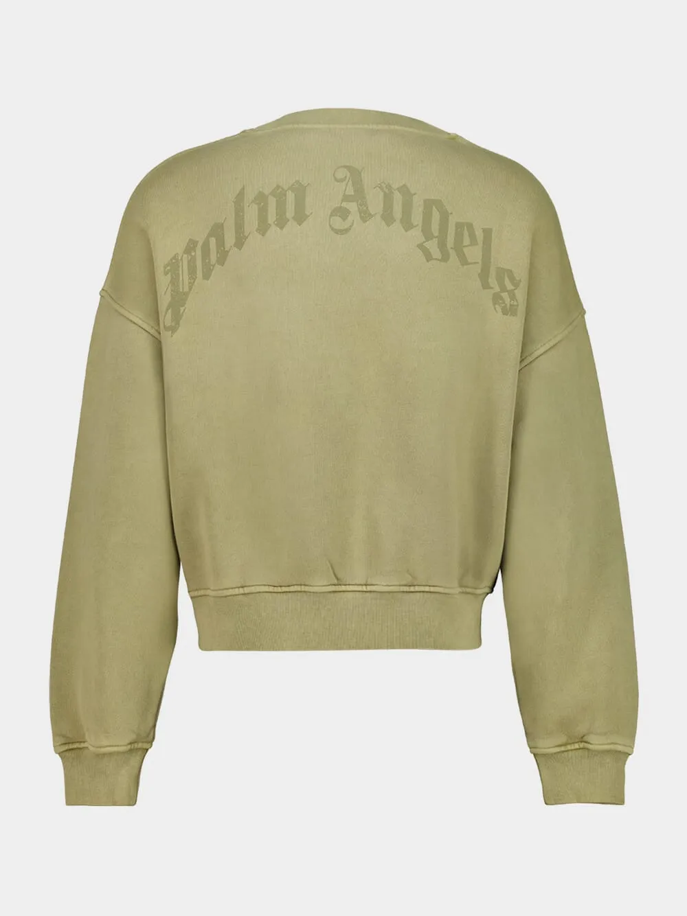 Army Green Curved Logo Sweatshirt sold by Fashion Clinic product image thumbnail 2