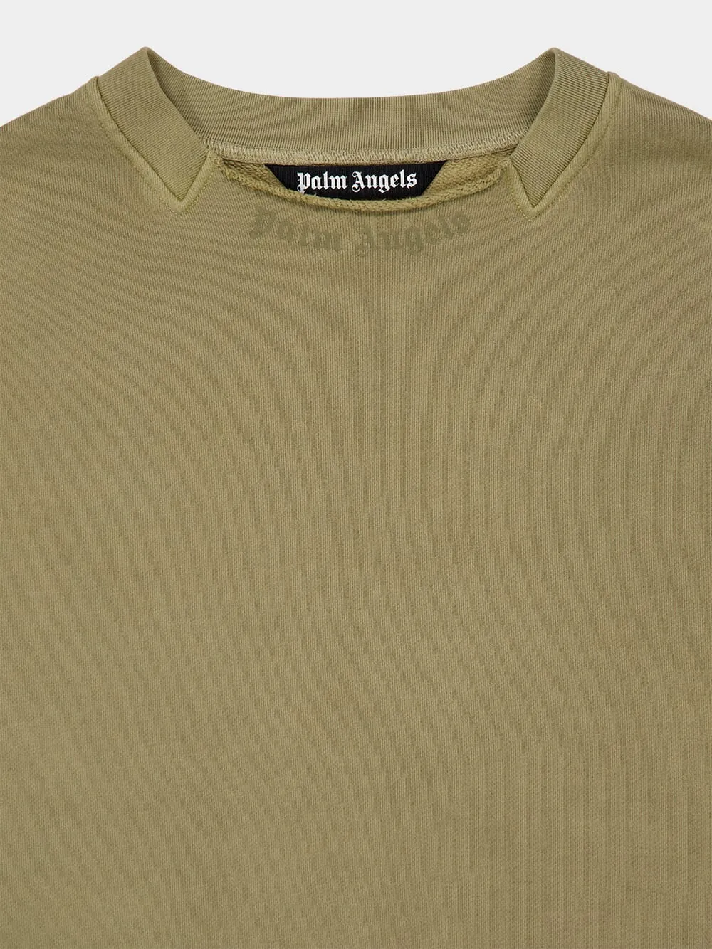 Army Green Curved Logo Sweatshirt sold by Fashion Clinic product image thumbnail 3