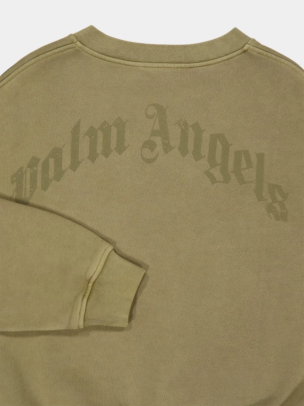 Army Green Curved Logo Sweatshirt sold by Fashion Clinic product image thumbnail 4