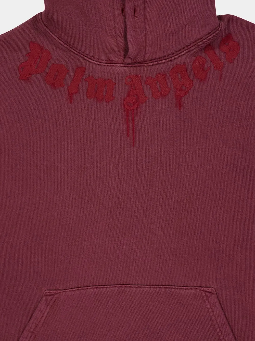 Burgundy Hooded Sweatshirt with Red Neck Logo sold by Fashion Clinic product image thumbnail 3