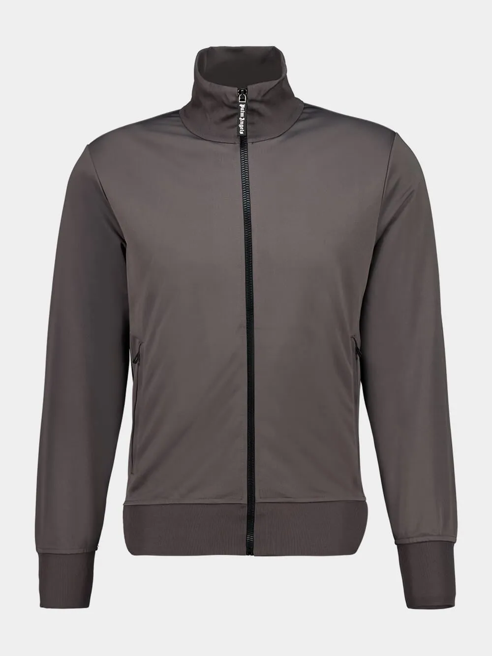 Dark Grey Track Jacket with Back Curved Logo sold by Fashion Clinic
