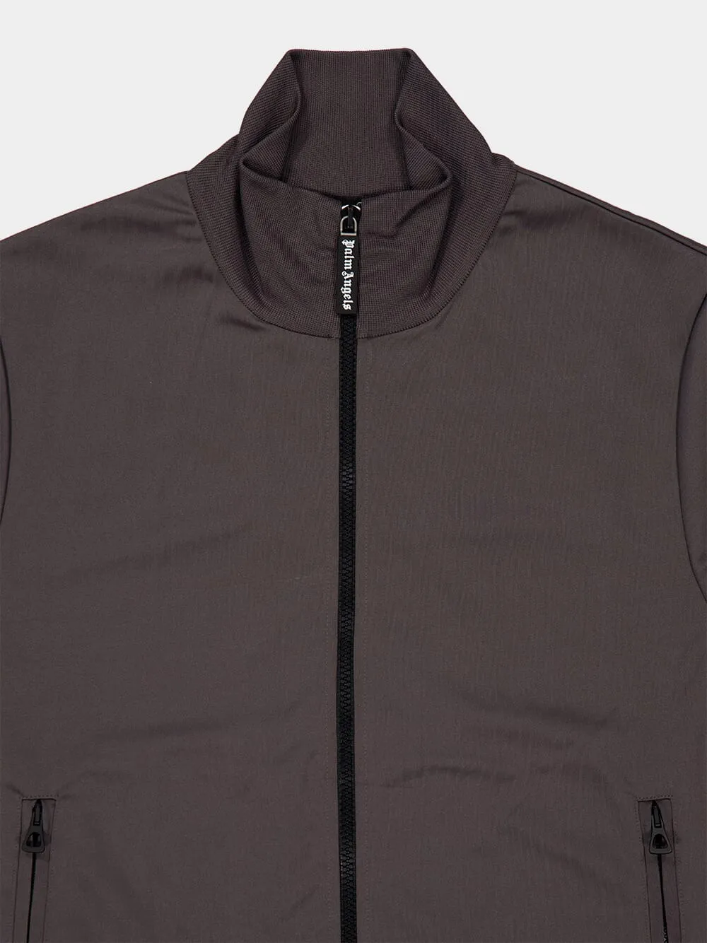 Dark Grey Track Jacket with Back Curved Logo sold by Fashion Clinic product image thumbnail 3