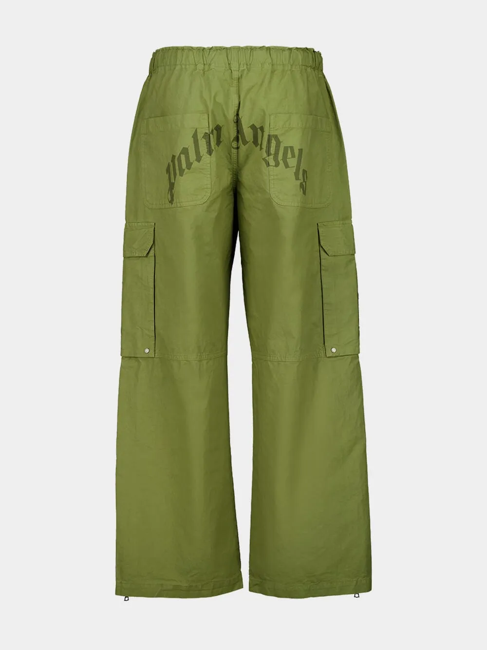 Army Green Cargo Pants with Curved Logo sold by Fashion Clinic product image thumbnail 2