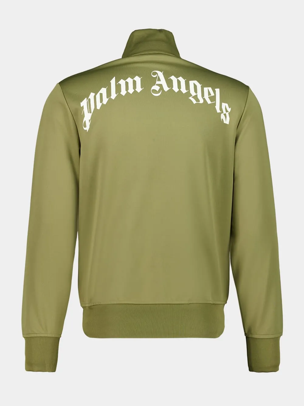 Army Green Track Jacket with Back Curved Logo sold by Fashion Clinic product image thumbnail 2