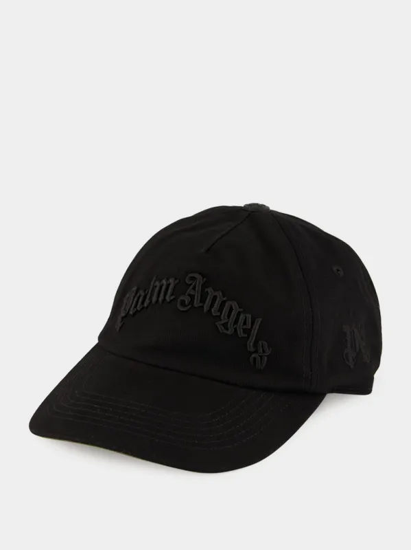 Black Cap with Tonal Curved Logo Embroidery sold by Fashion Clinic