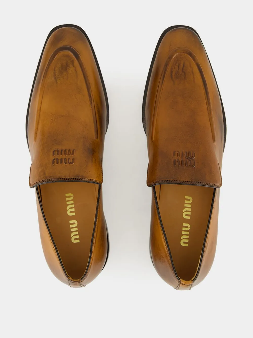 Cognac Brown Leather Loafers sold by Fashion Clinic product image thumbnail 5