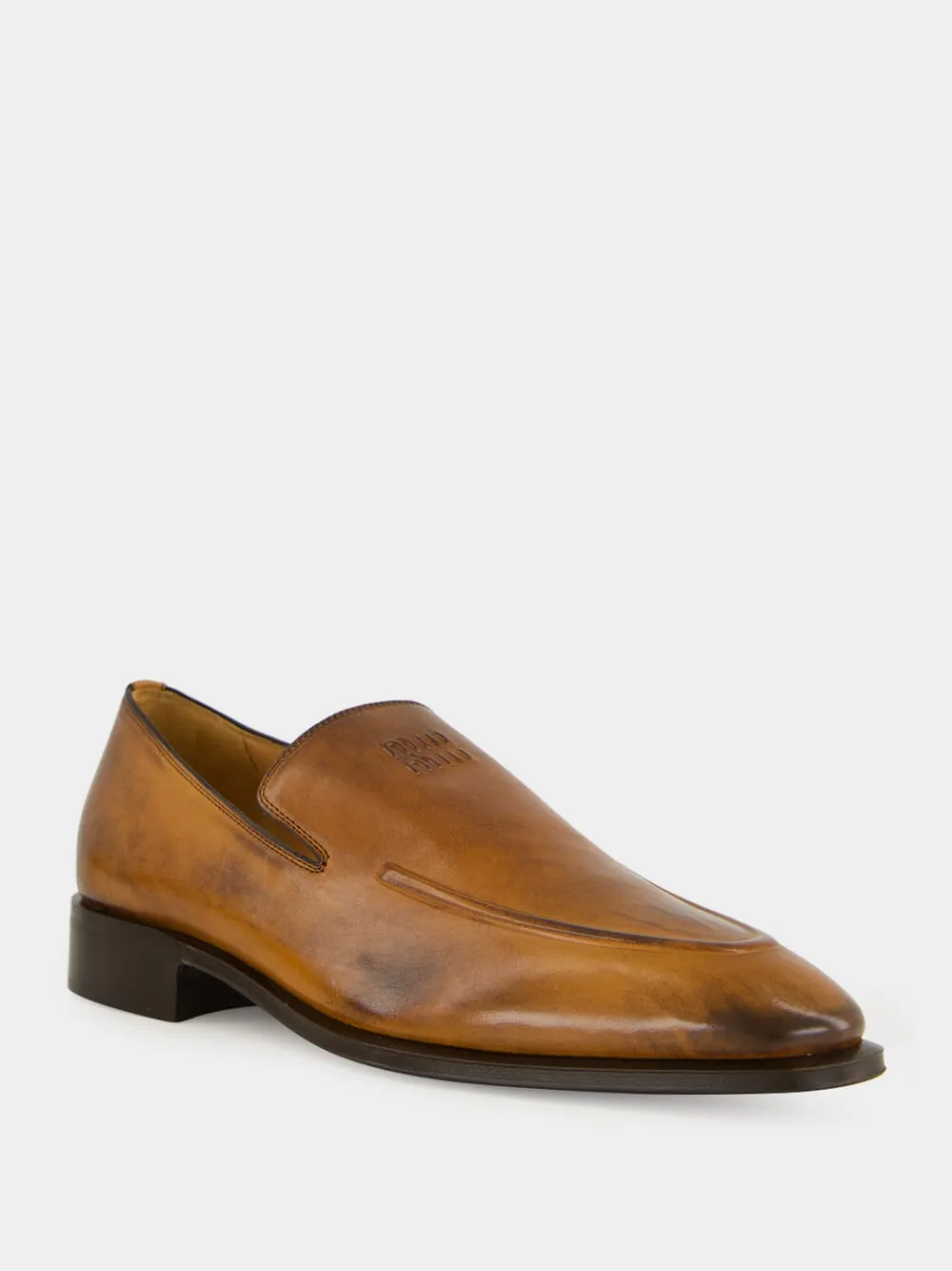 Cognac Brown Leather Loafers sold by Fashion Clinic product image thumbnail 3