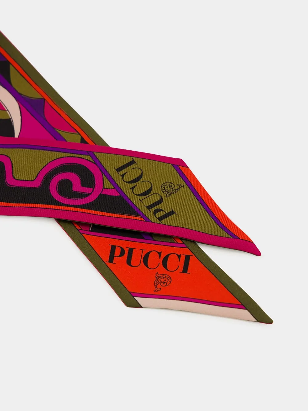 Silk Foulard in Astro and Rhombi Print sold by Fashion Clinic product image thumbnail 3