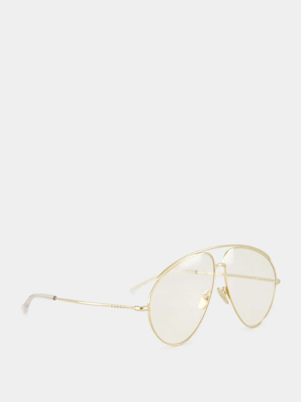 Gold Aviator Optical Sunglasses sold by Fashion Clinic product image thumbnail 2