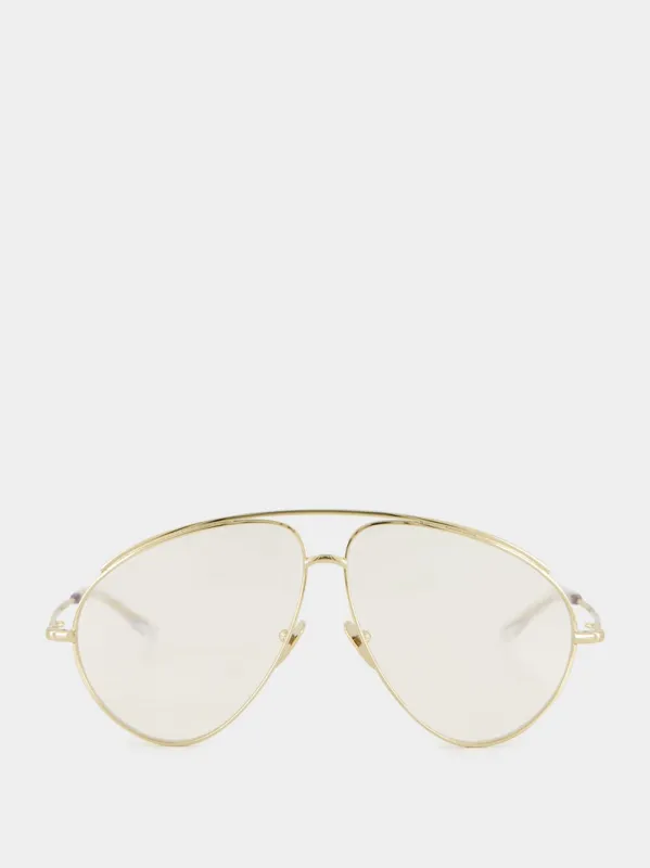 Gold Aviator Optical Sunglasses sold by Fashion Clinic