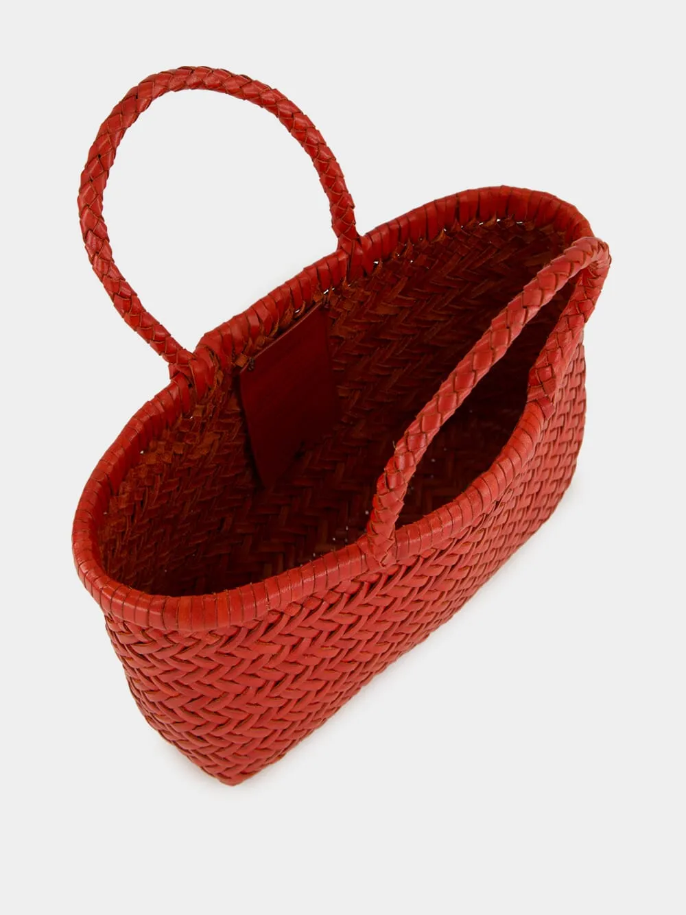 Mini Flat Gora Basket Bag in Poppy Red sold by Fashion Clinic product image thumbnail 5