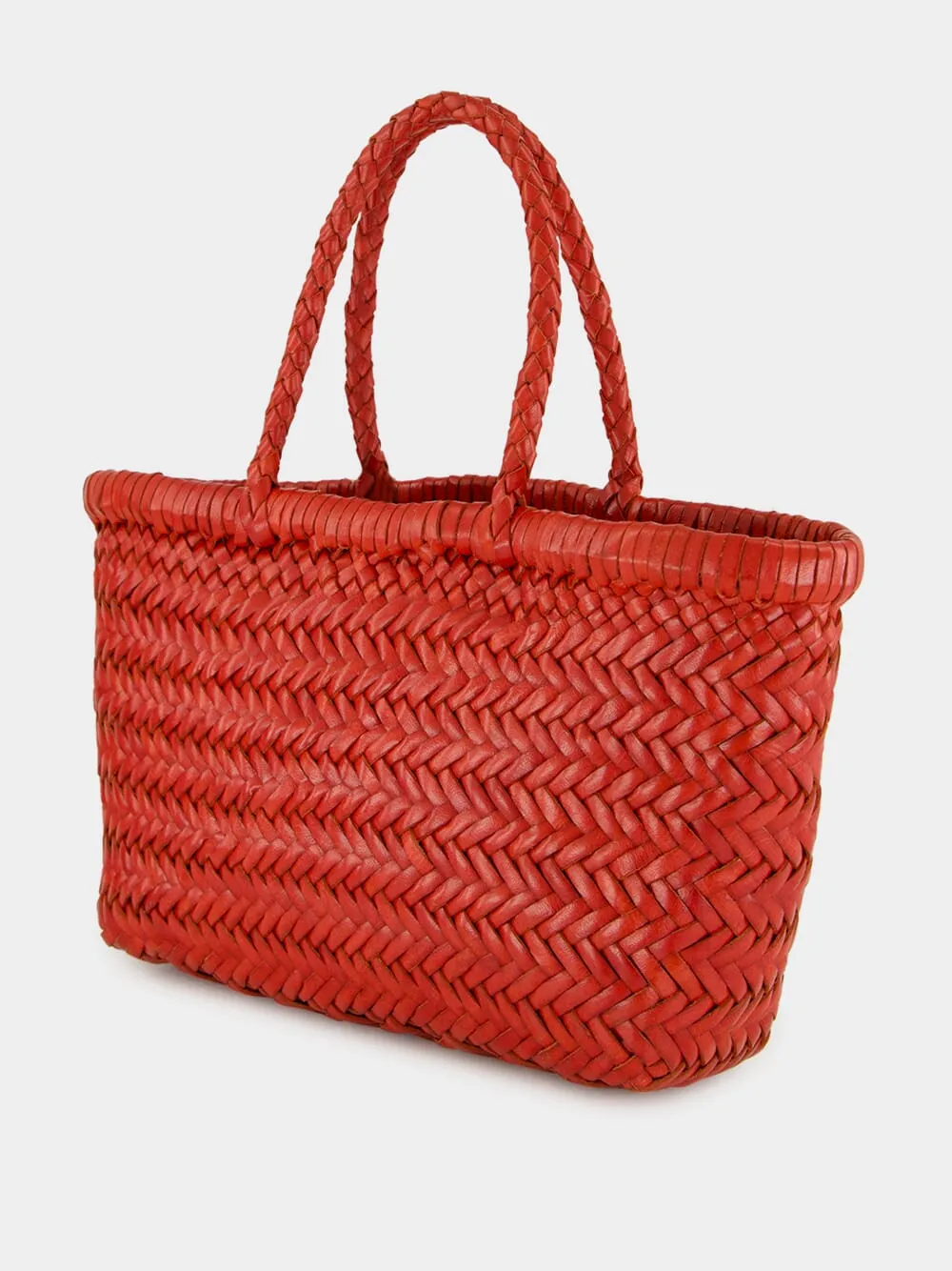 Mini Flat Gora Basket Bag in Poppy Red sold by Fashion Clinic product image thumbnail 4