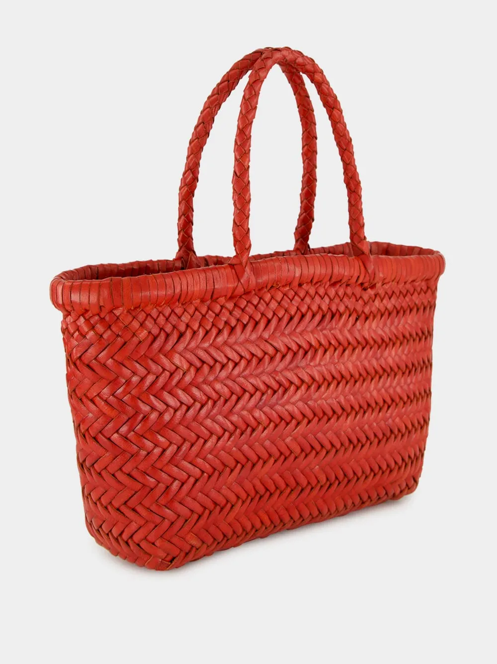 Mini Flat Gora Basket Bag in Poppy Red sold by Fashion Clinic product image thumbnail 2