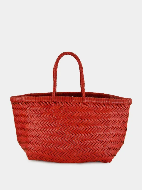 Triple Jump Small Basket Bag in Poppy Red sold by Fashion Clinic