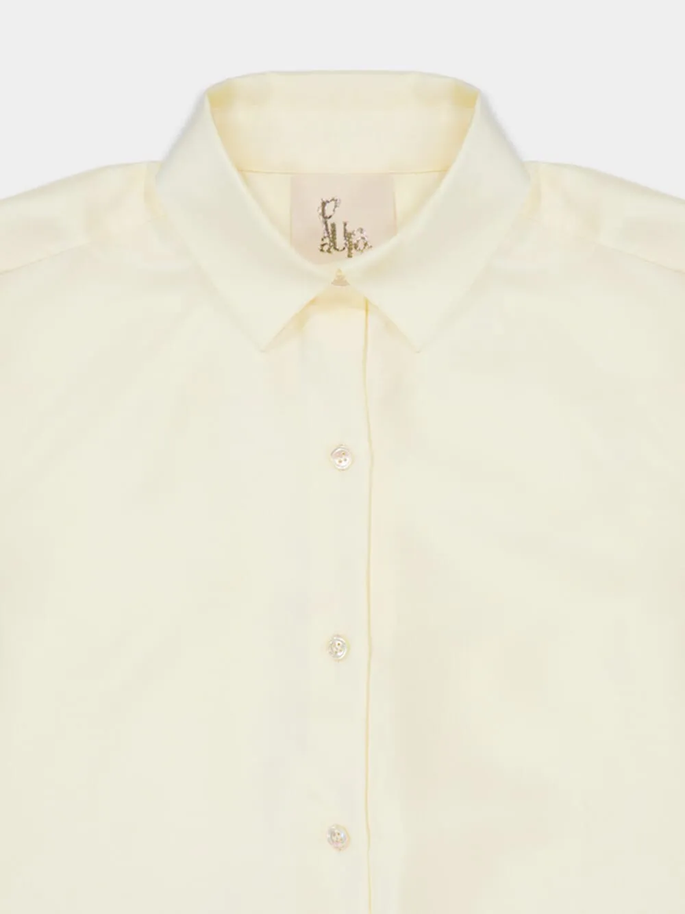 Ametista White Silk Twill Shirt sold by Fashion Clinic product image thumbnail 3