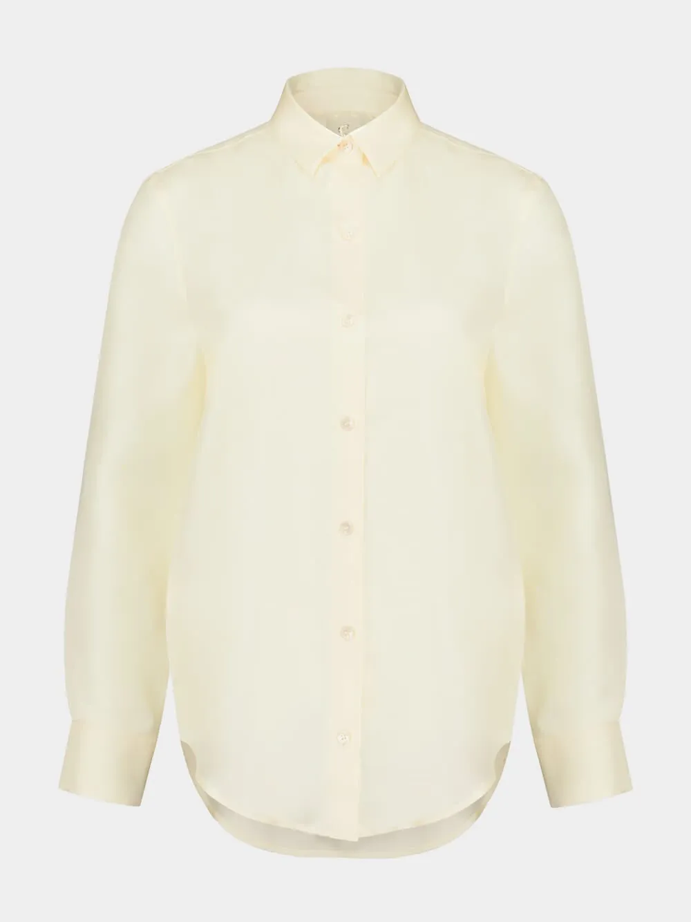 Ametista White Silk Twill Shirt sold by Fashion Clinic
