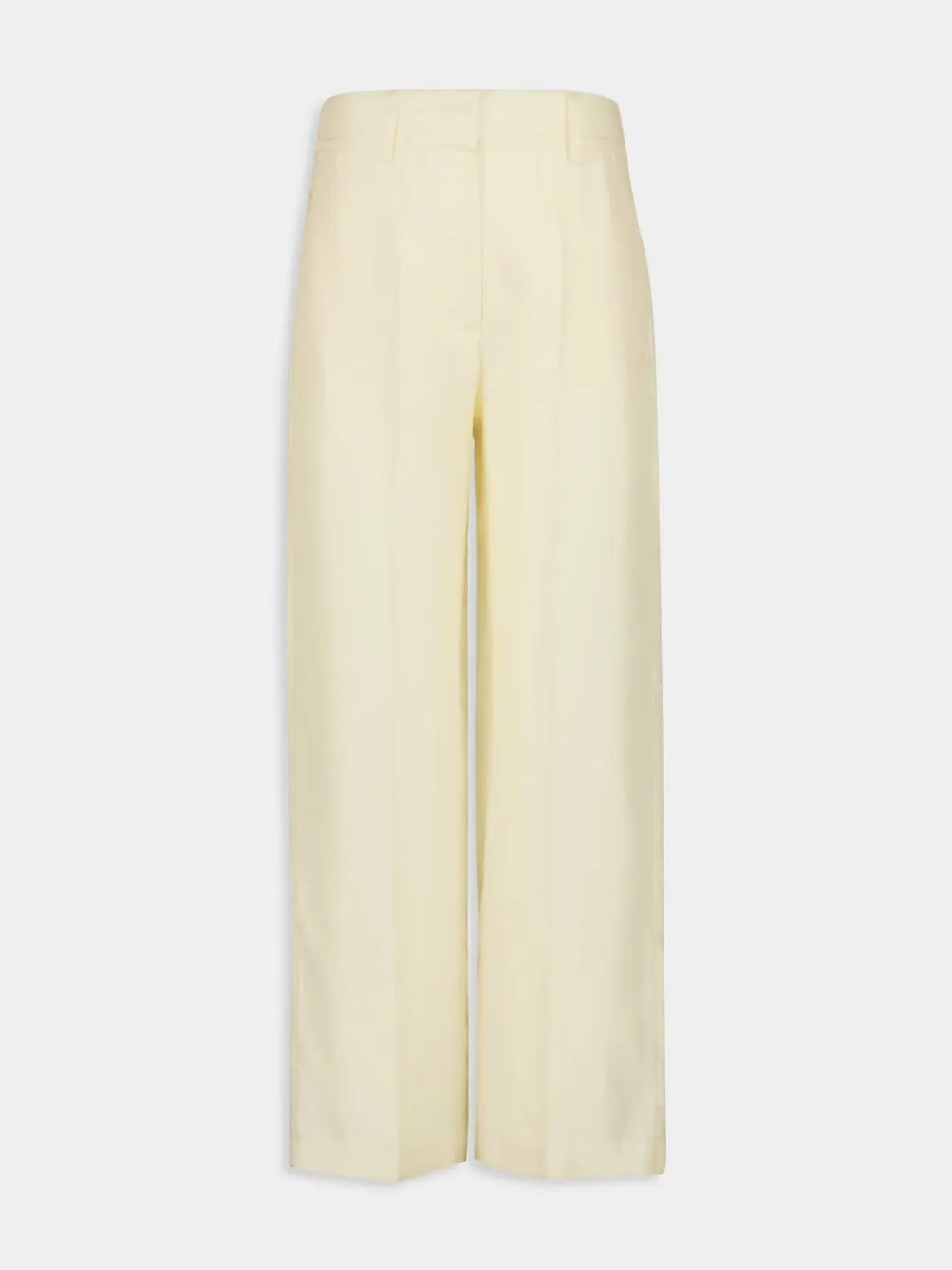 Sonia White Silk Twill Pants sold by Fashion Clinic