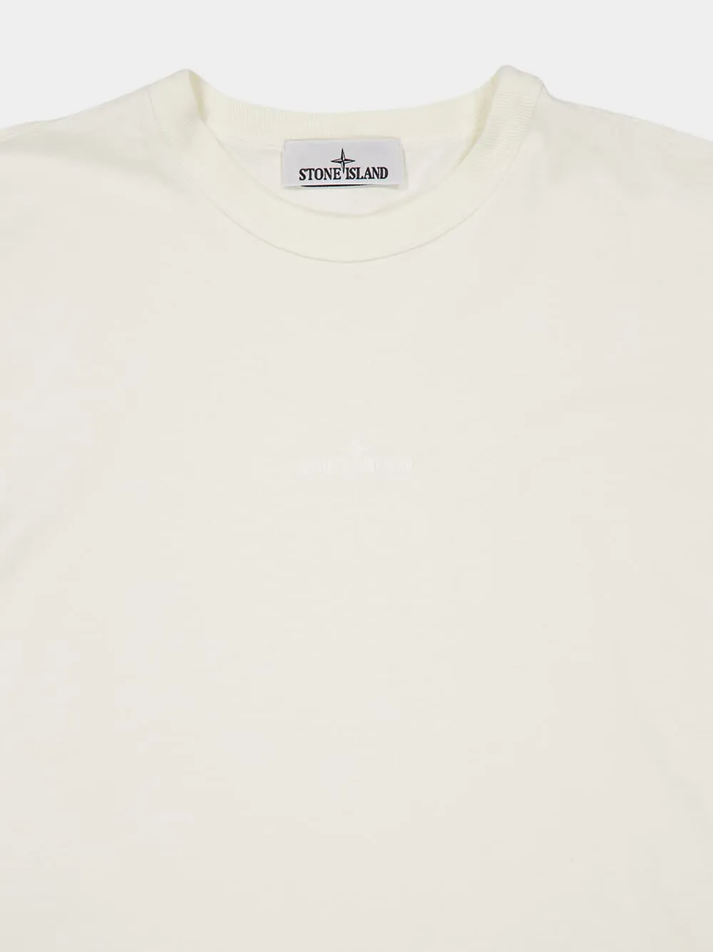 Ivory Organic Cotton Logo T-Shirt sold by Fashion Clinic product image thumbnail 3