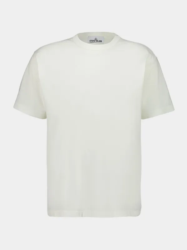 Ivory Organic Cotton Logo T-Shirt sold by Fashion Clinic