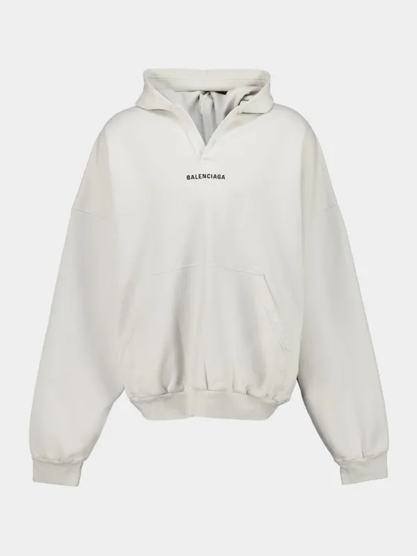 Off-White Cotton Back Polo with Hood sold by Fashion Clinic