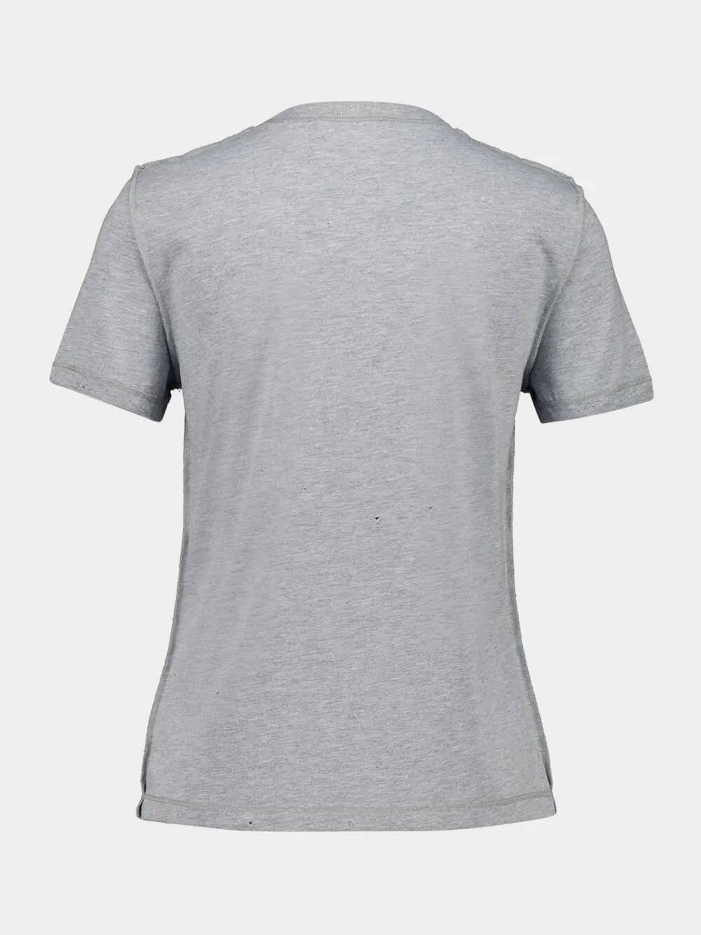 Grey Distressed Jersey T-Shirt with Print sold by Fashion Clinic product image thumbnail 2