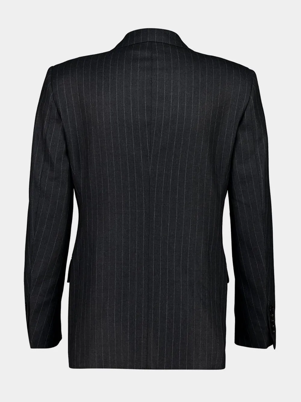 Dark Grey Wool Pinstripe Blzer sold by Fashion Clinic product image thumbnail 2