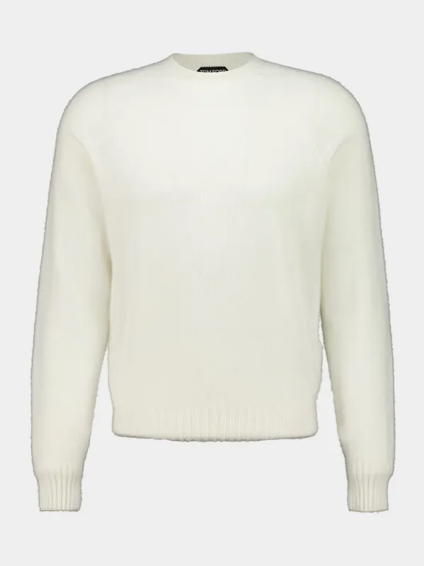Ivory Cashmere Crewneck Sweatshirt sold by Fashion Clinic