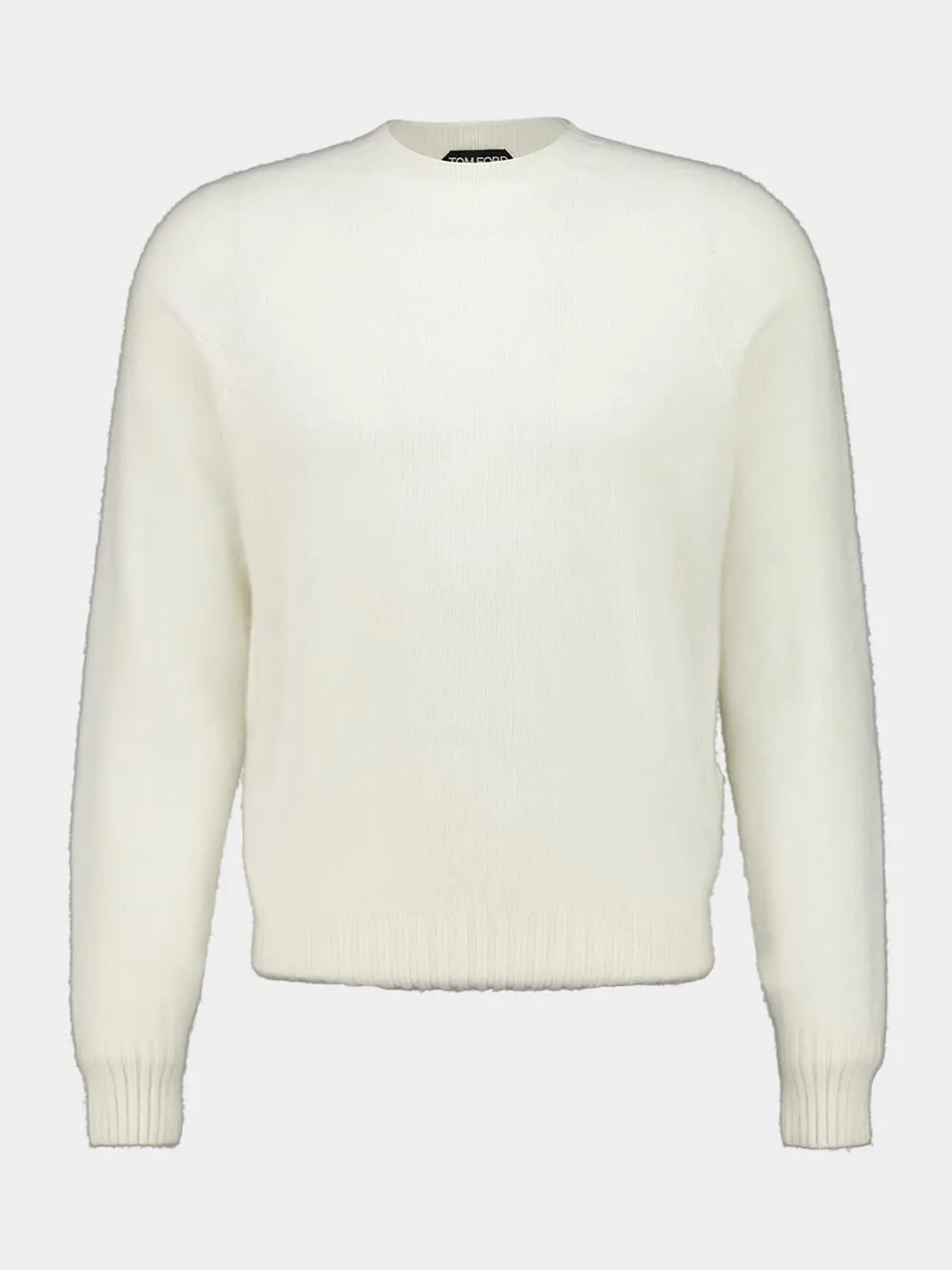 Ivory Cashmere Crewneck Sweatshirt sold by Fashion Clinic