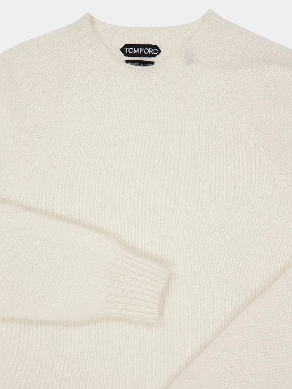 Ivory Cashmere Crewneck Sweatshirt sold by Fashion Clinic product image thumbnail 3